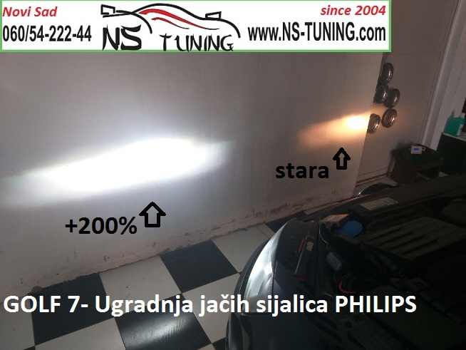 vw golf 7 2013 2019  godiste servis ksenona h7 sijalica trafo balast canbus 6000k novi sad beograd ns tuning philips